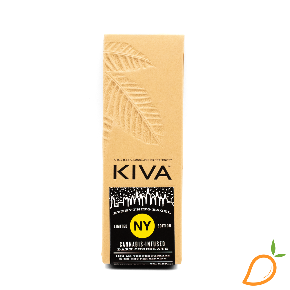 Photograph of product: 100mg Everything Bagel Chocolate Bar Kiva