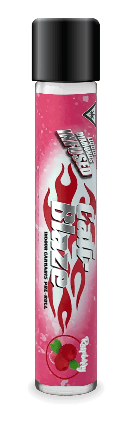 Photograph of product: CALI BLAZE | RASPBERRY | Oui'd | INFUSED PRE-ROLL | 1.2G | REC