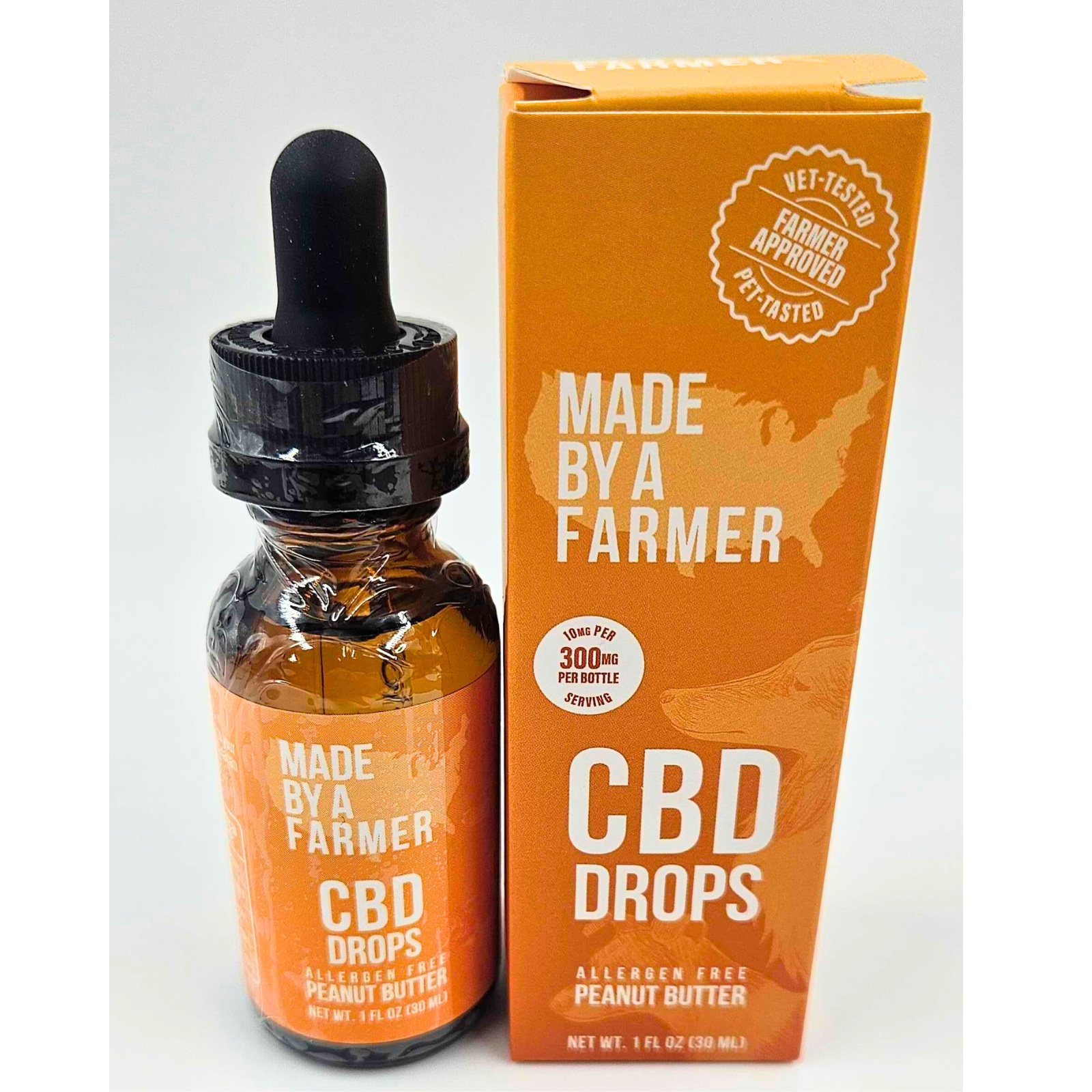 Photograph of Product: MADE BY A FARMER | CBD | Pet Tincture | Peanut Butter Flavor | 300mg