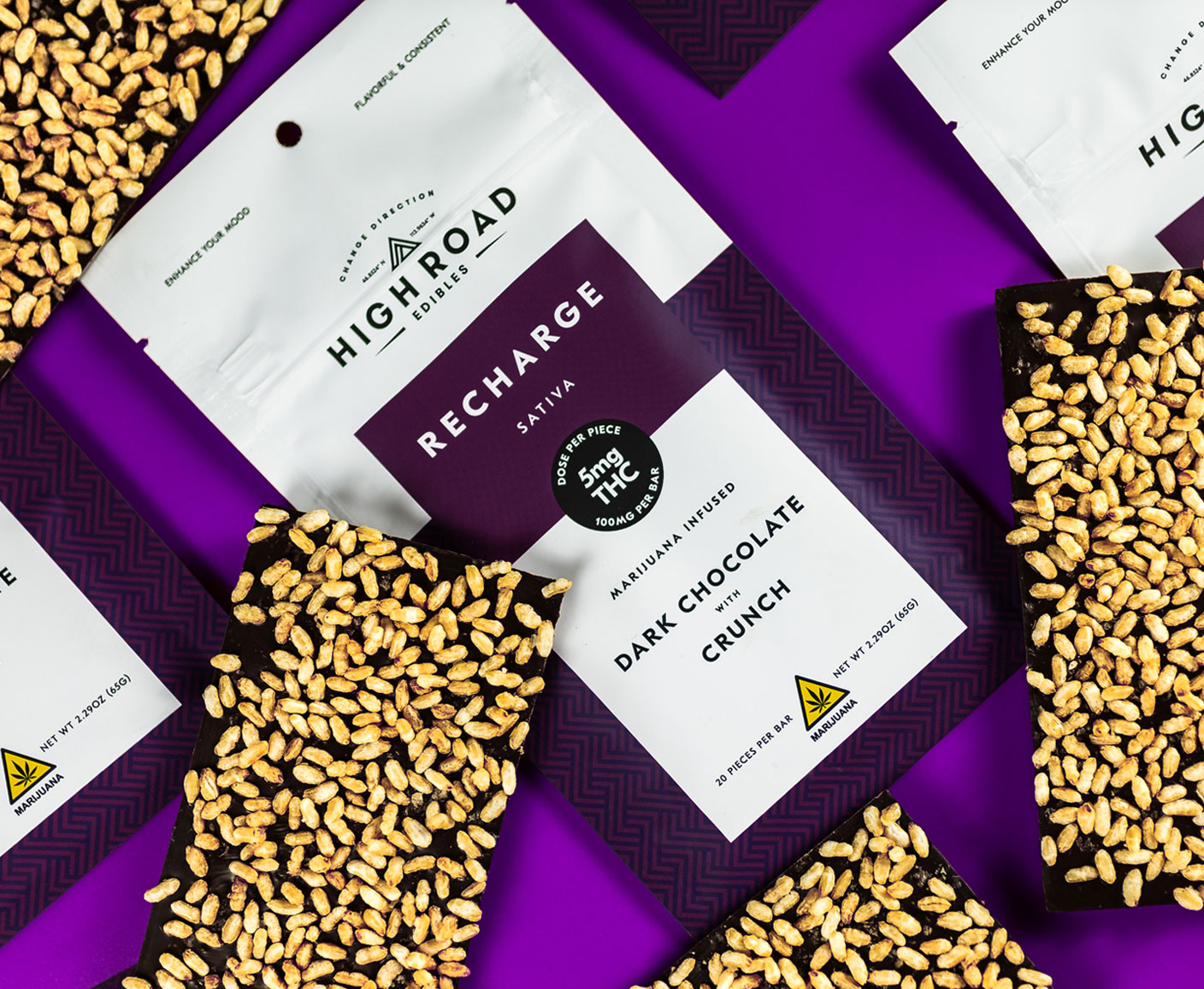 Photograph of product: (High Road) Recharge Chocolate Bar - Dark Sea Salt