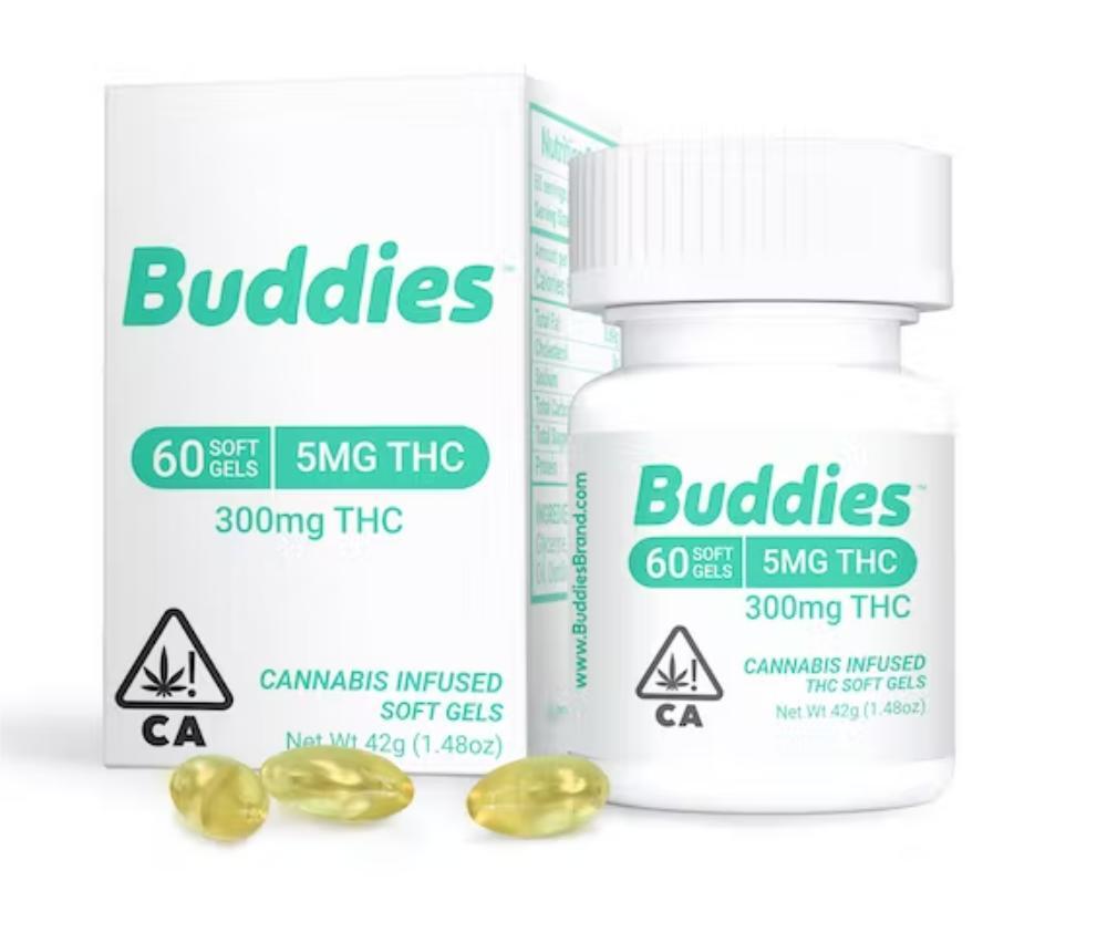 Photograph of product: Buddies 5mg TH-oui Capsule 60Pk 300mg