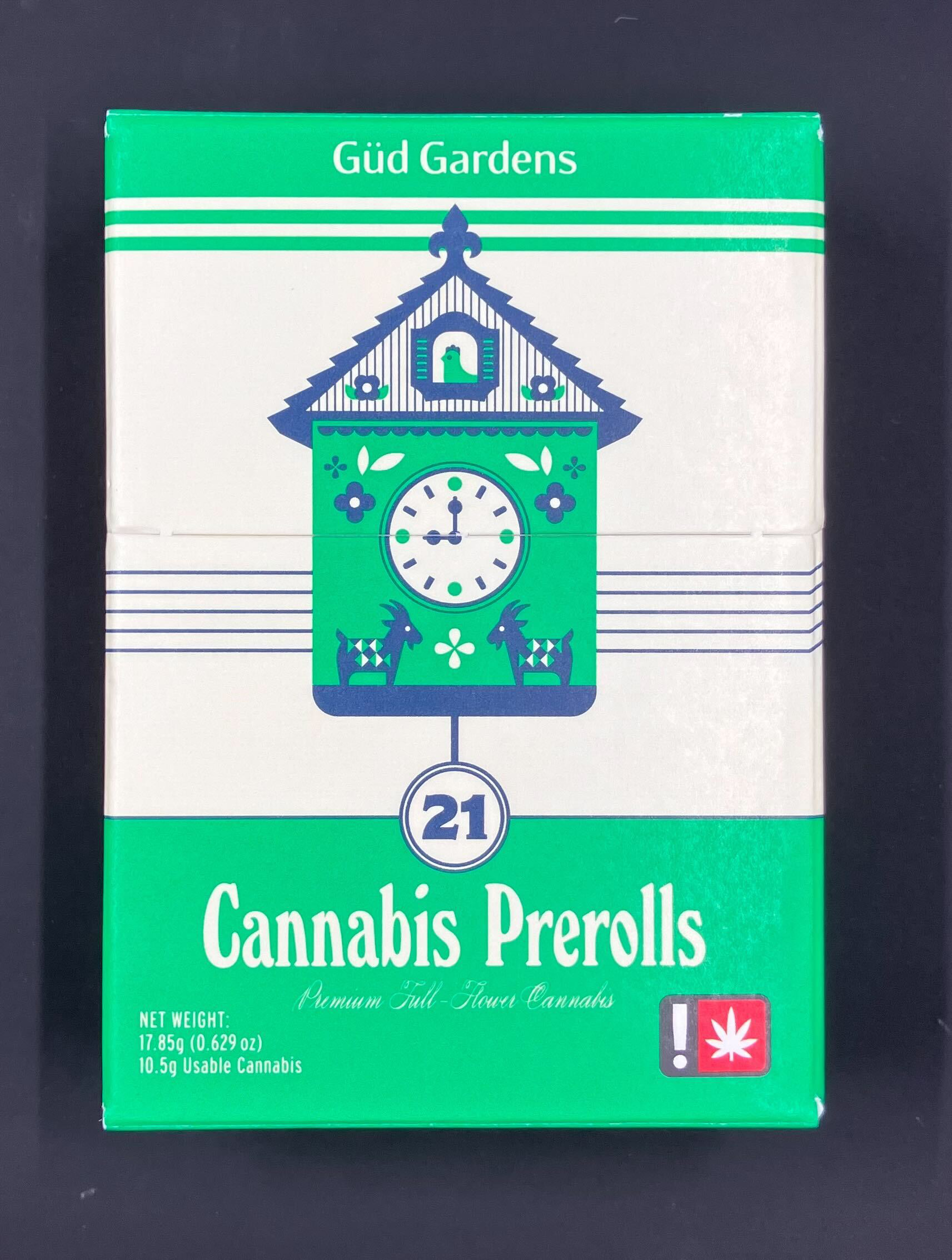 Photograph of product: Pre-Roll 21pk 10.5g Sunshine Lime/Sashimi/Bread N Butter (Gud Gardens)