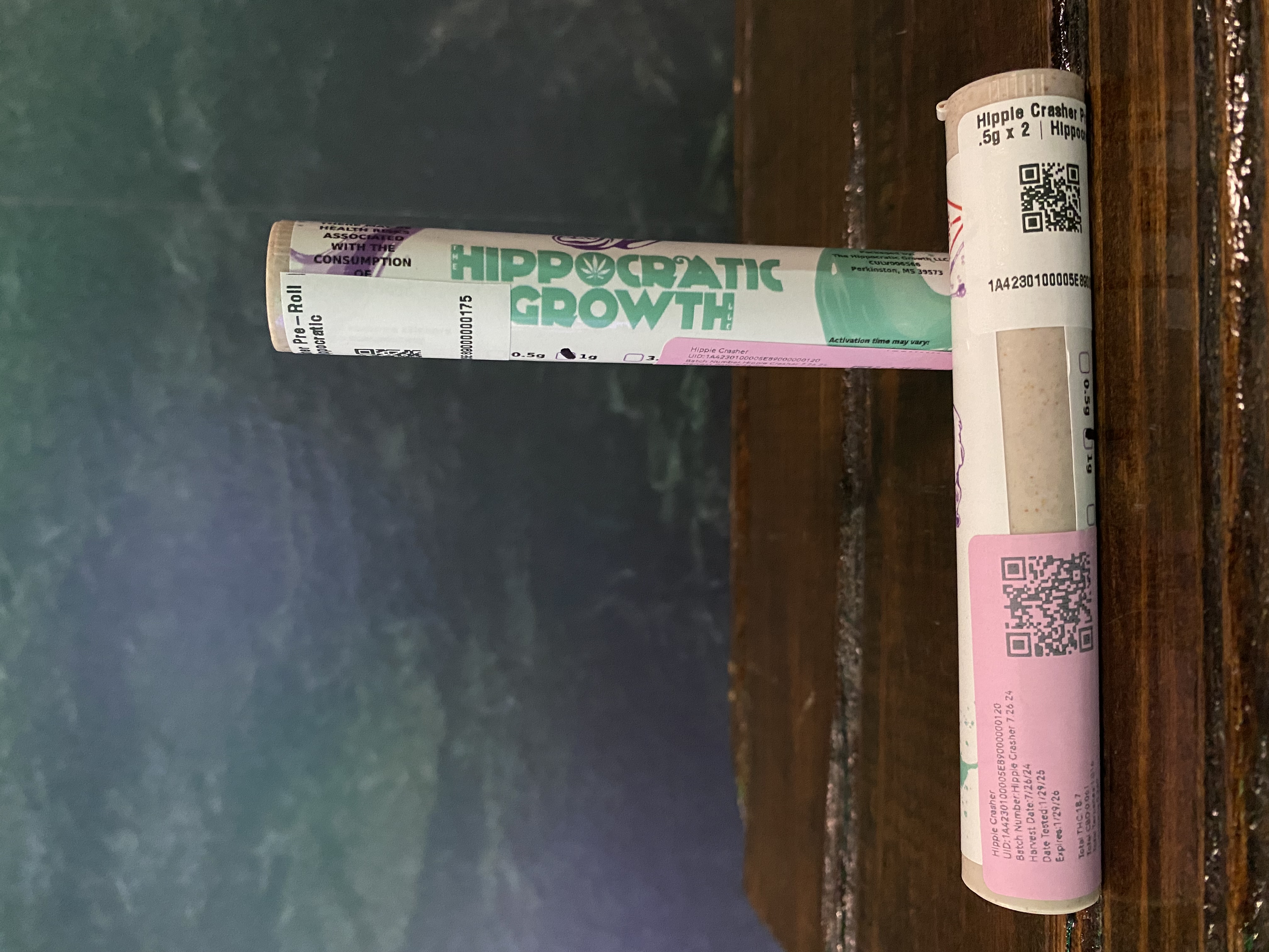 Photograph of product: Hippie Crasher Pre-Roll x 2 | Hippocratic