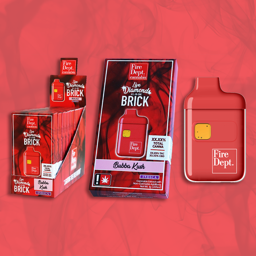 Photograph of product: Fire Dept. | Live Resin Disposable | Bubba Kush
