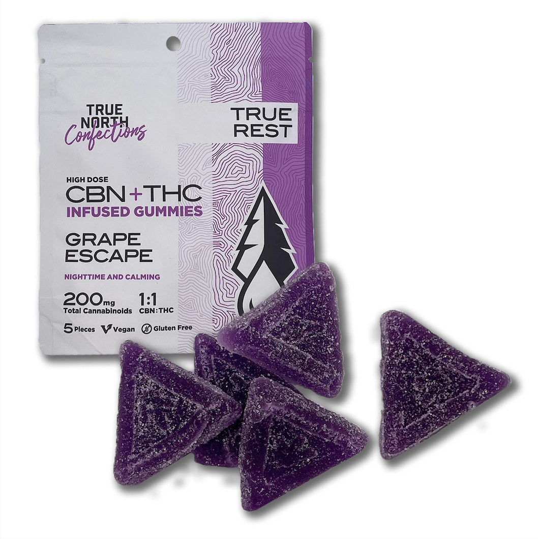 Photograph of product: True North | Grape Escape 1:1 Gummies | 100mg