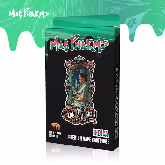 Photograph of product: Mac Pharms - London Pound Cake - Vape Cart