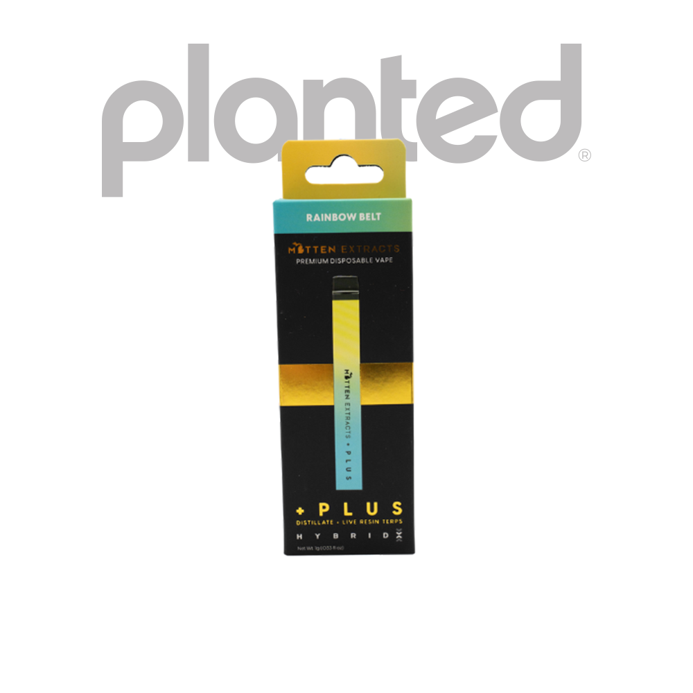 Photograph of product: MITTEN EXTRACTS | RAINBOW BELTS | HYBRID | 1G | DISPOSABLE