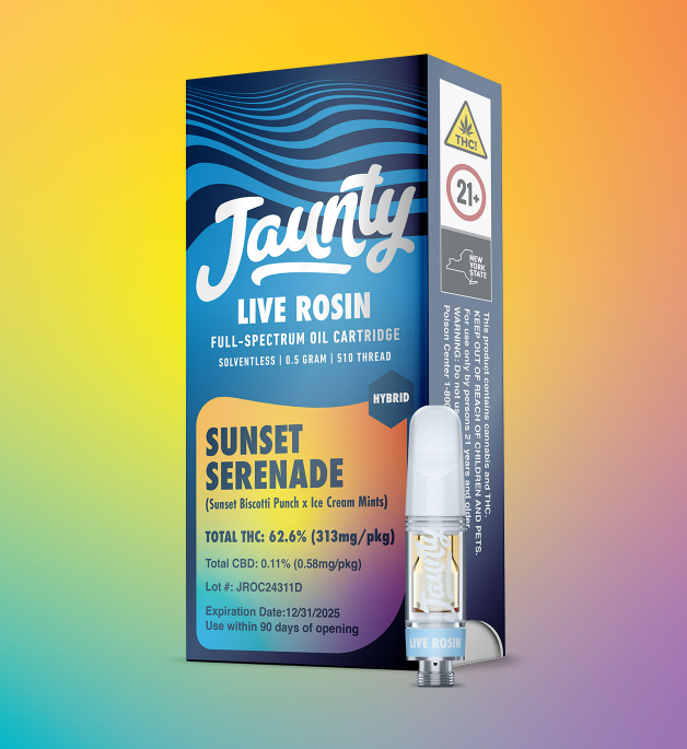 Photograph of product: Sunset Serenade | 0.5g Live Rosin Cartridge