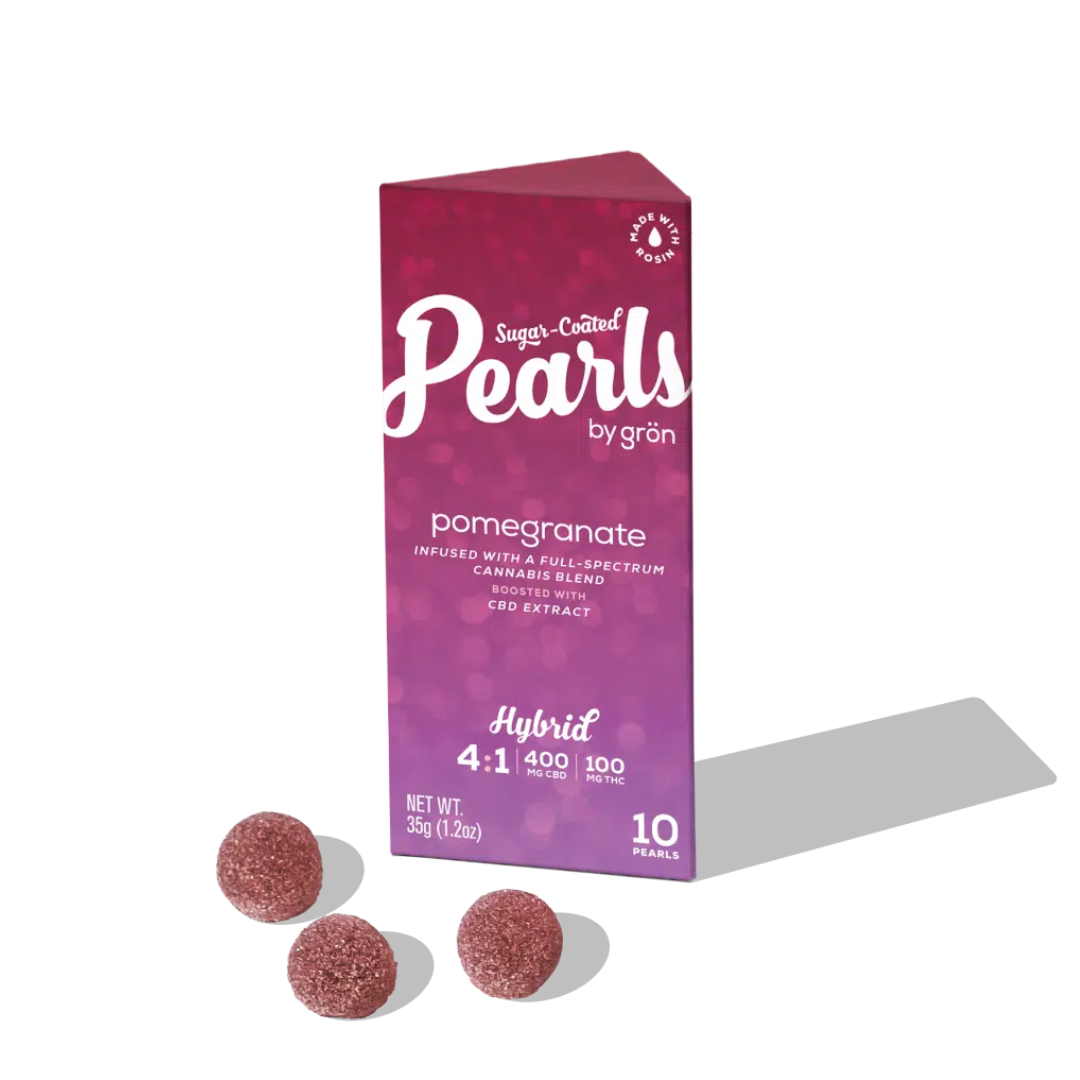 Photograph of product: Grn | Pomegranate Pearls | Gummies | 10pk | 100mg
