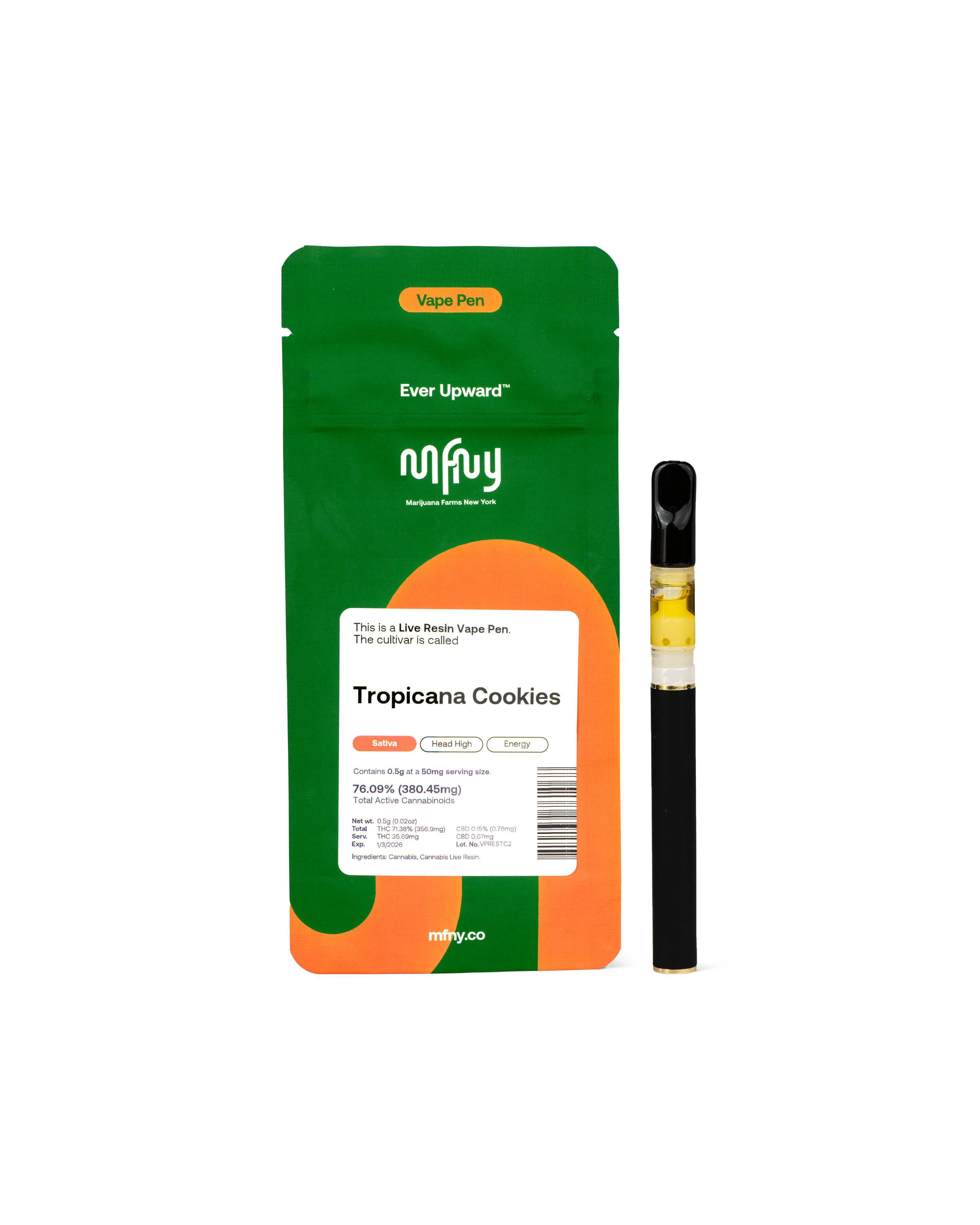 Photograph of product: Live Resin TROPICANA COOKIES | .5 g AIO