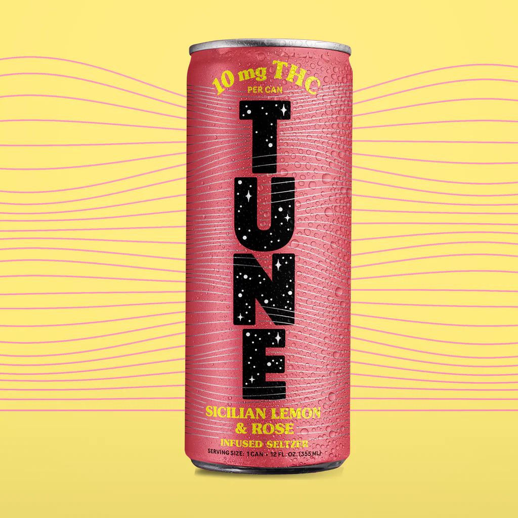 Photograph of product: Tune Sicilian Lemon Rose Seltzer 10mg TH-oui