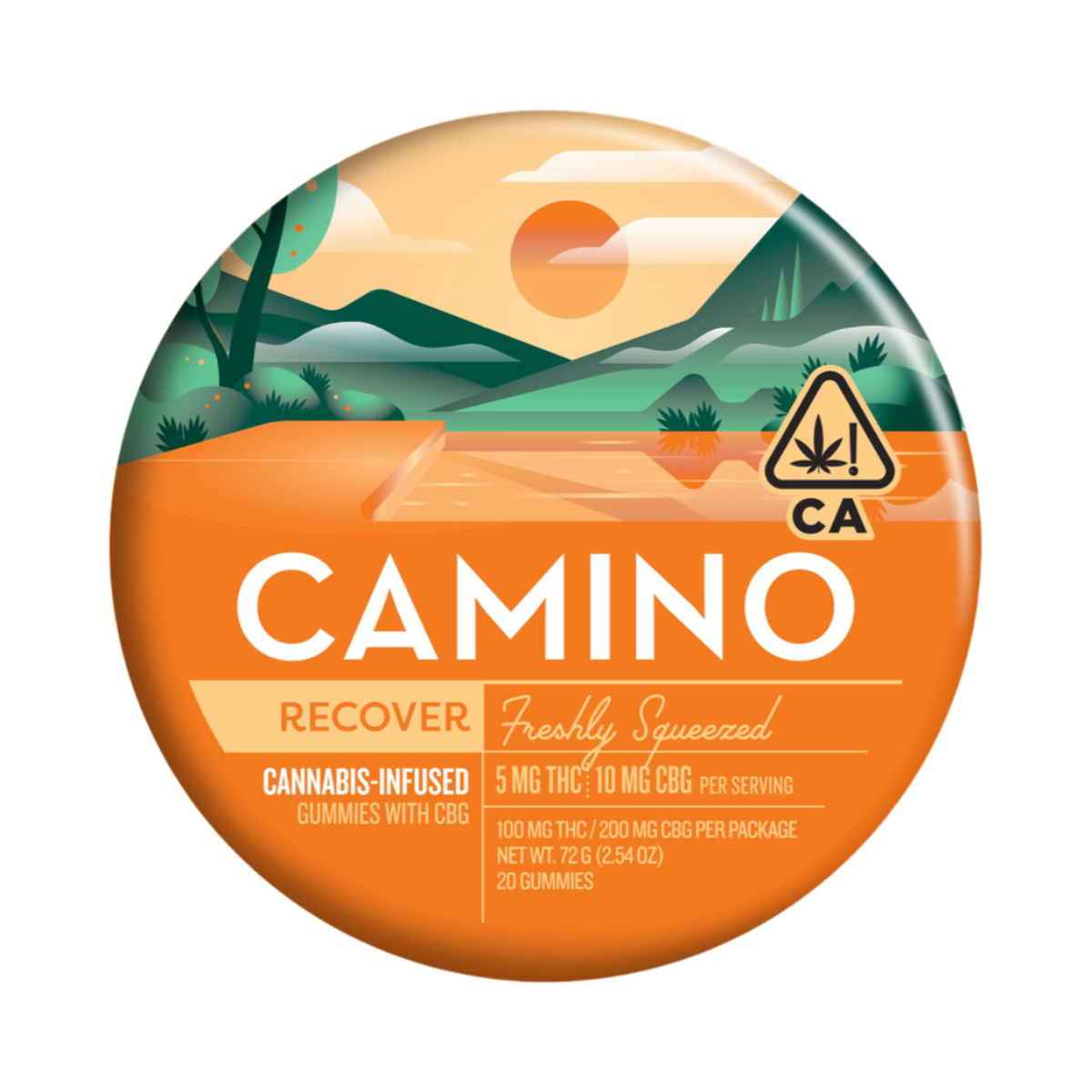 Photograph of product: Camino Recover Freshly Squeezed 20pk 5mg Gummies