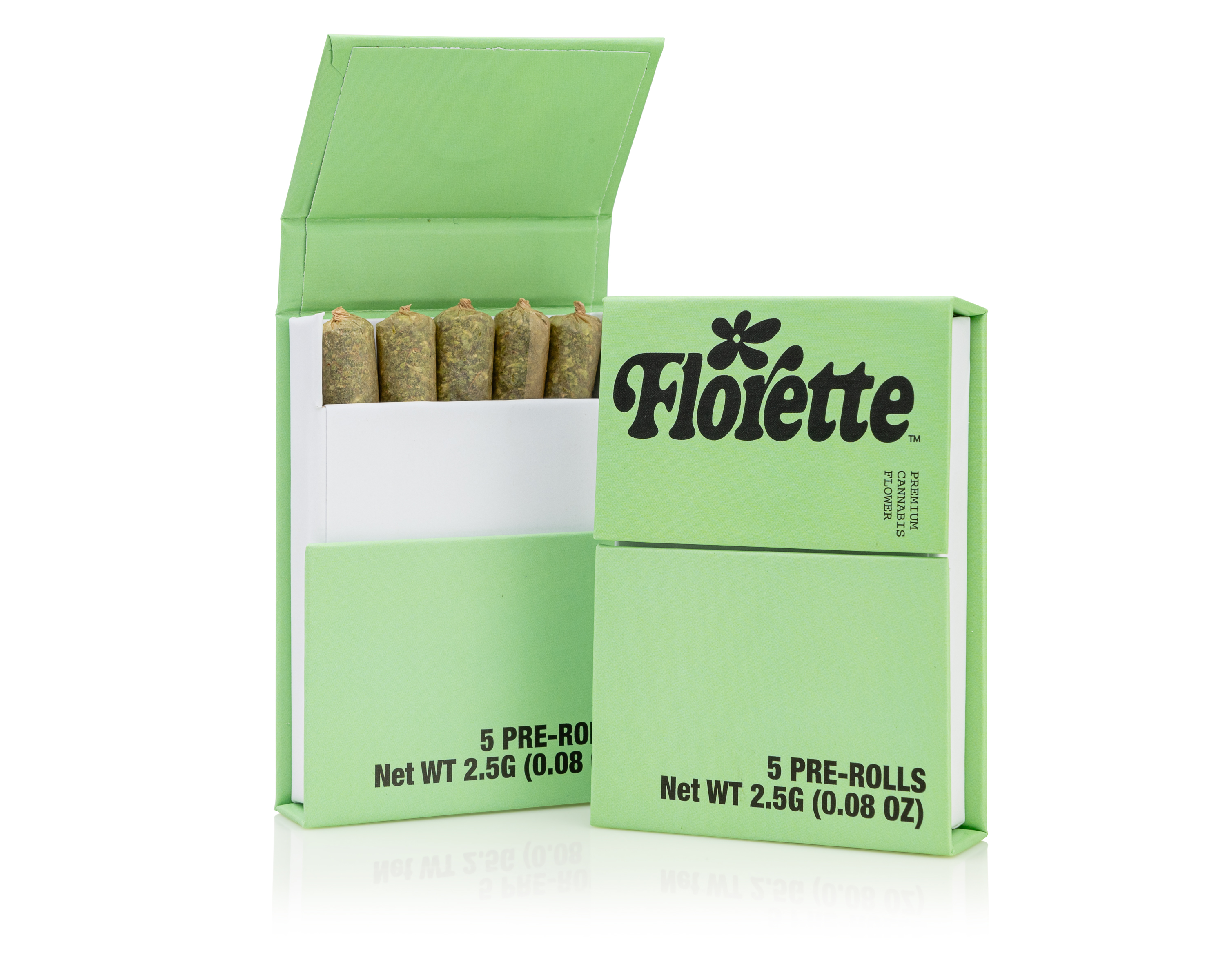 Photograph of product: Florette- Pre-Roll .5- 5 Pack (2.5g) TAHOE OG