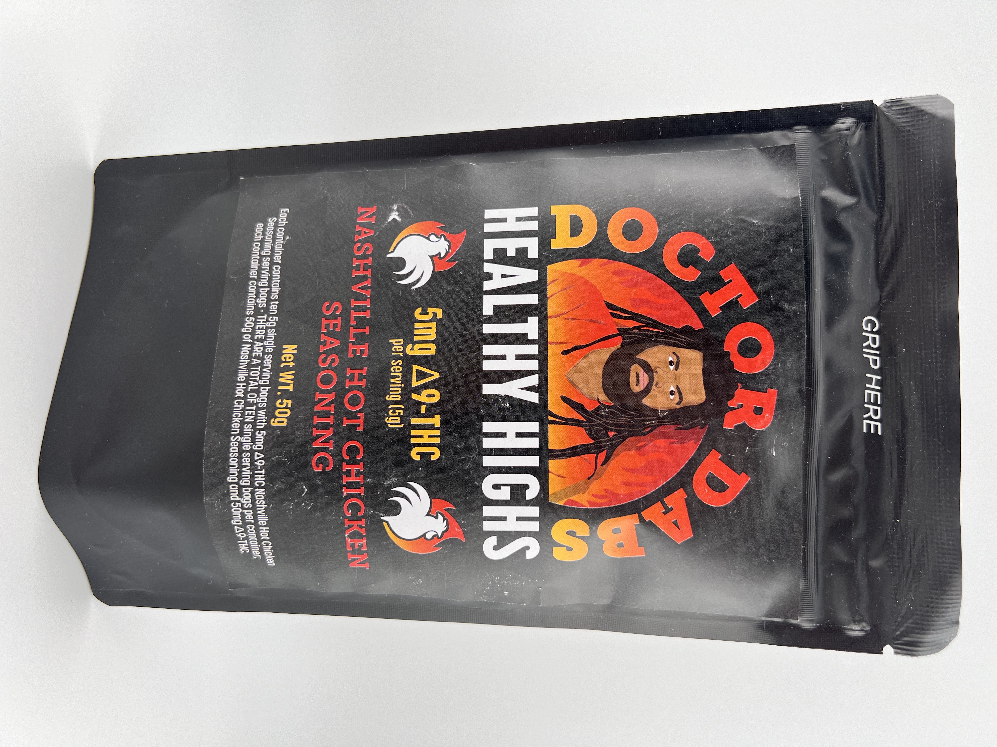 Photograph of product: Doctor Dabs - Nashville Hot Chicken Seasoning - 5mg per serving - 10 ct