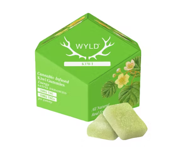 Photograph of product: Wyld - Gummies - 200mg - 2:1 TH-oui/TH-ouiv - Kiwi - Oui'd