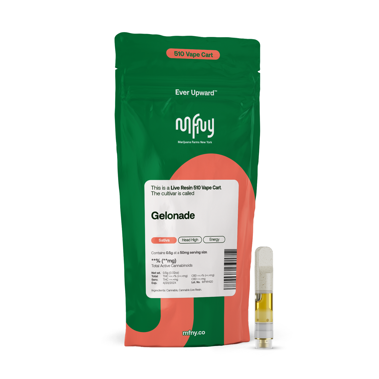 Photograph of product: Gelonade Live Resin 510 Cart | .5g
