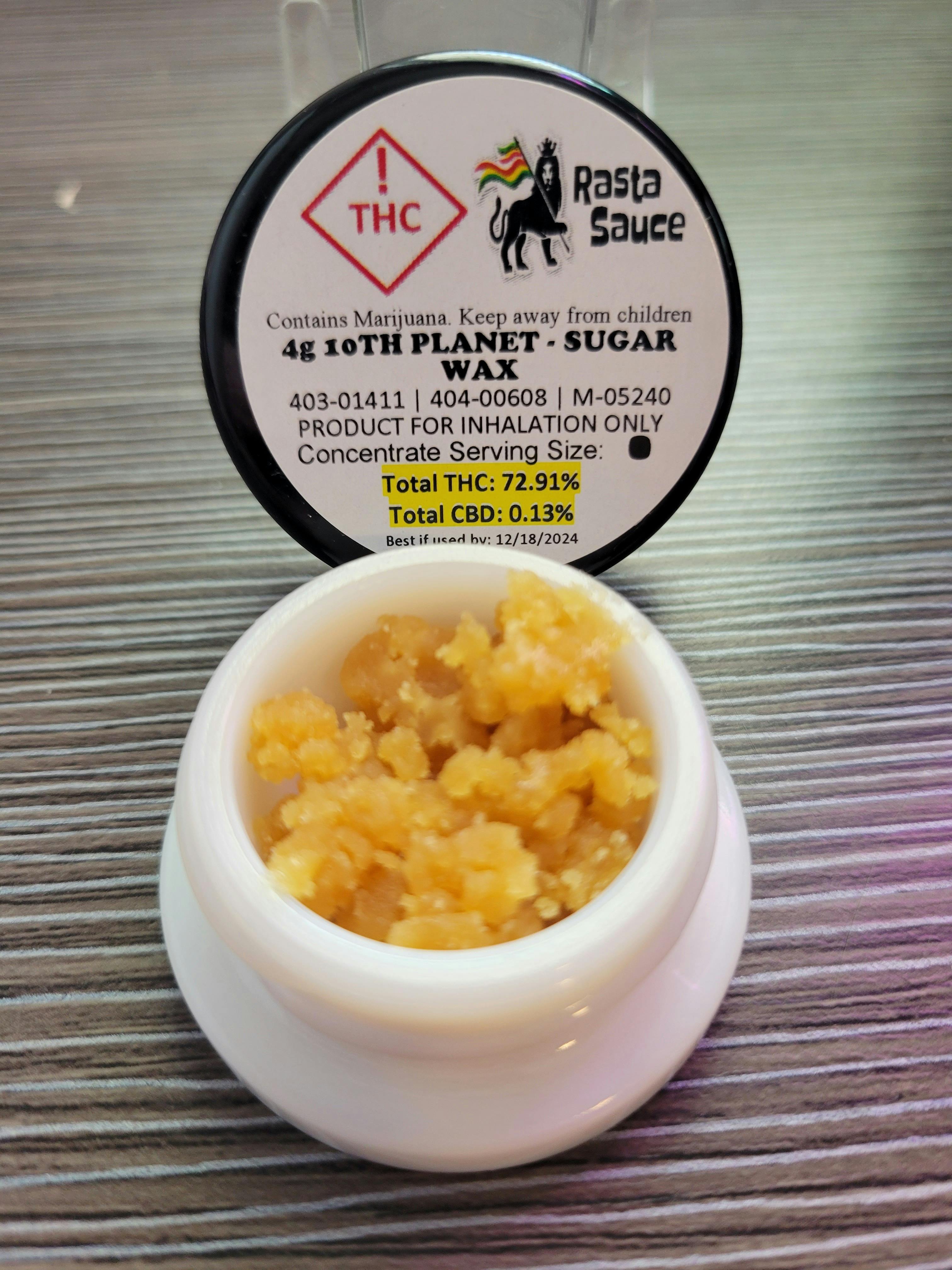 Photograph of product: 4g Bucket - 10th Planet sugar wax