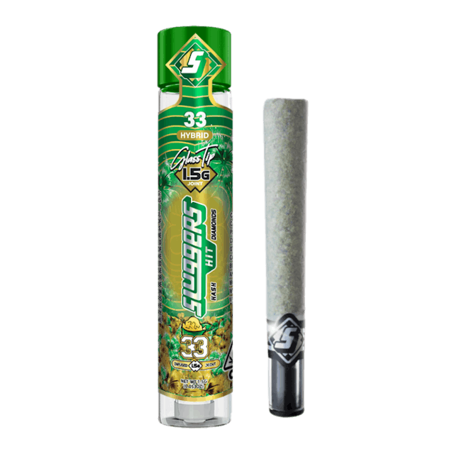 Photograph of product: 33 Diamond Infused Glass Tip Pre-Roll 1.5g - 