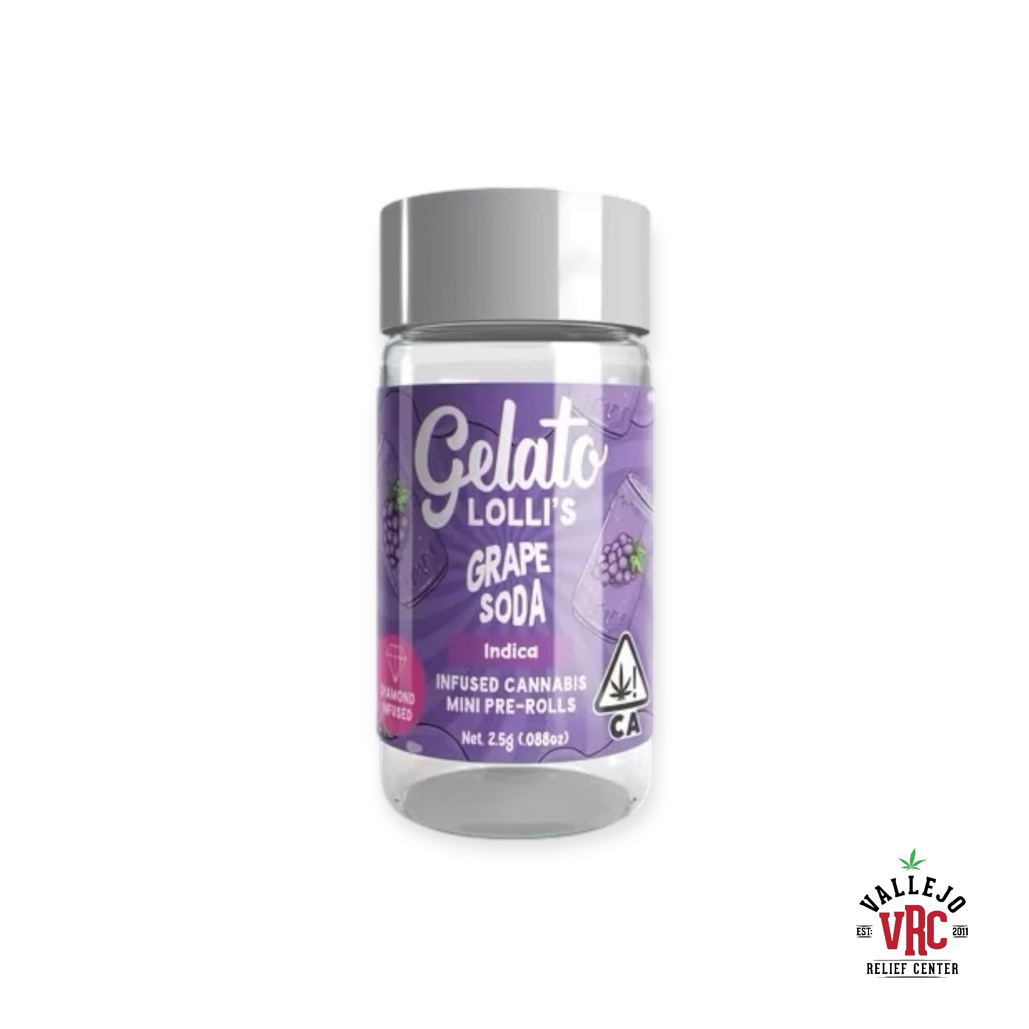 Photograph of product: LOLLI'S GRAPE SODA .6G 5PK INFUSED