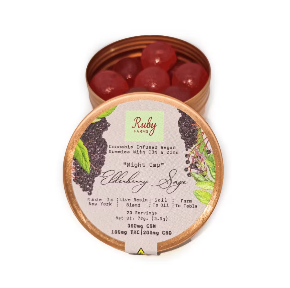 Photograph of product: Ruby Farms | " Night Cap " Elderberry Sage | 100mg