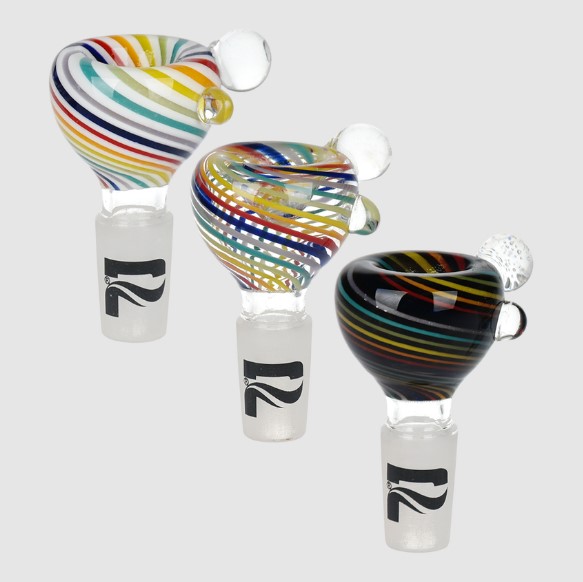 Photograph of product: Pulsar Rainbow Candy Swirl Slide  - 14mm M - Colors Vary