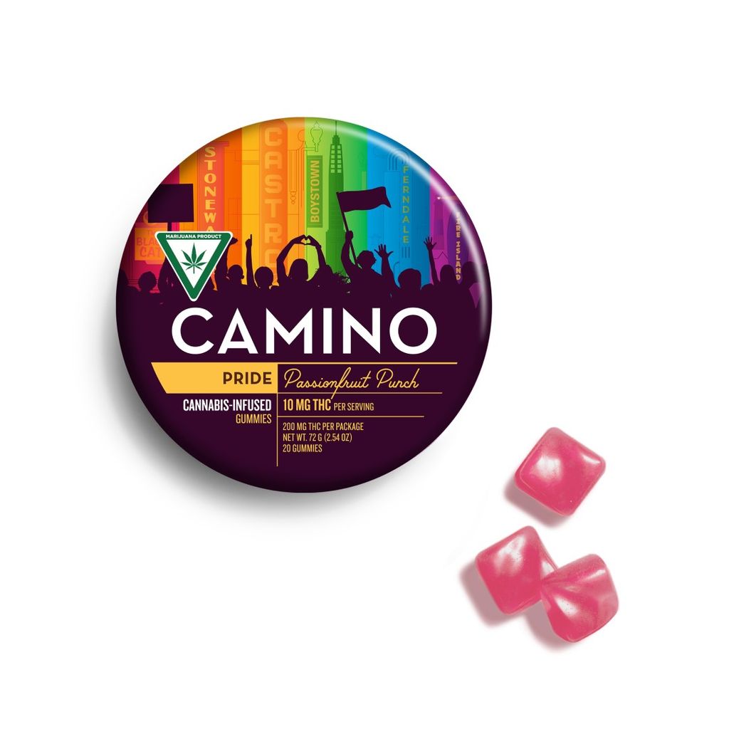Photograph of product: Camino - Passionfruit Punch Pride Gummies 200mg