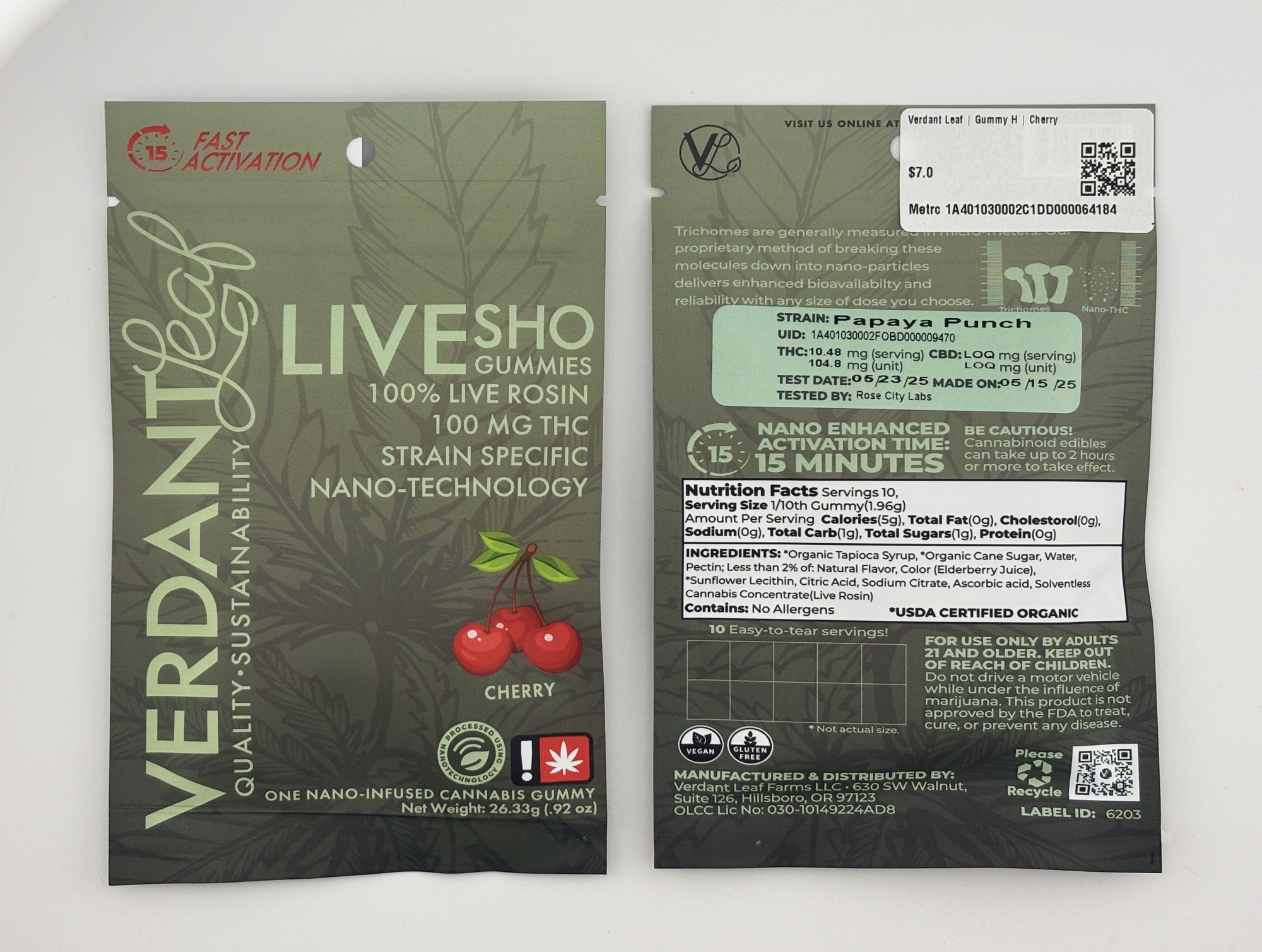 Photograph of product: Verdant Leaf | Gummy | Cherry