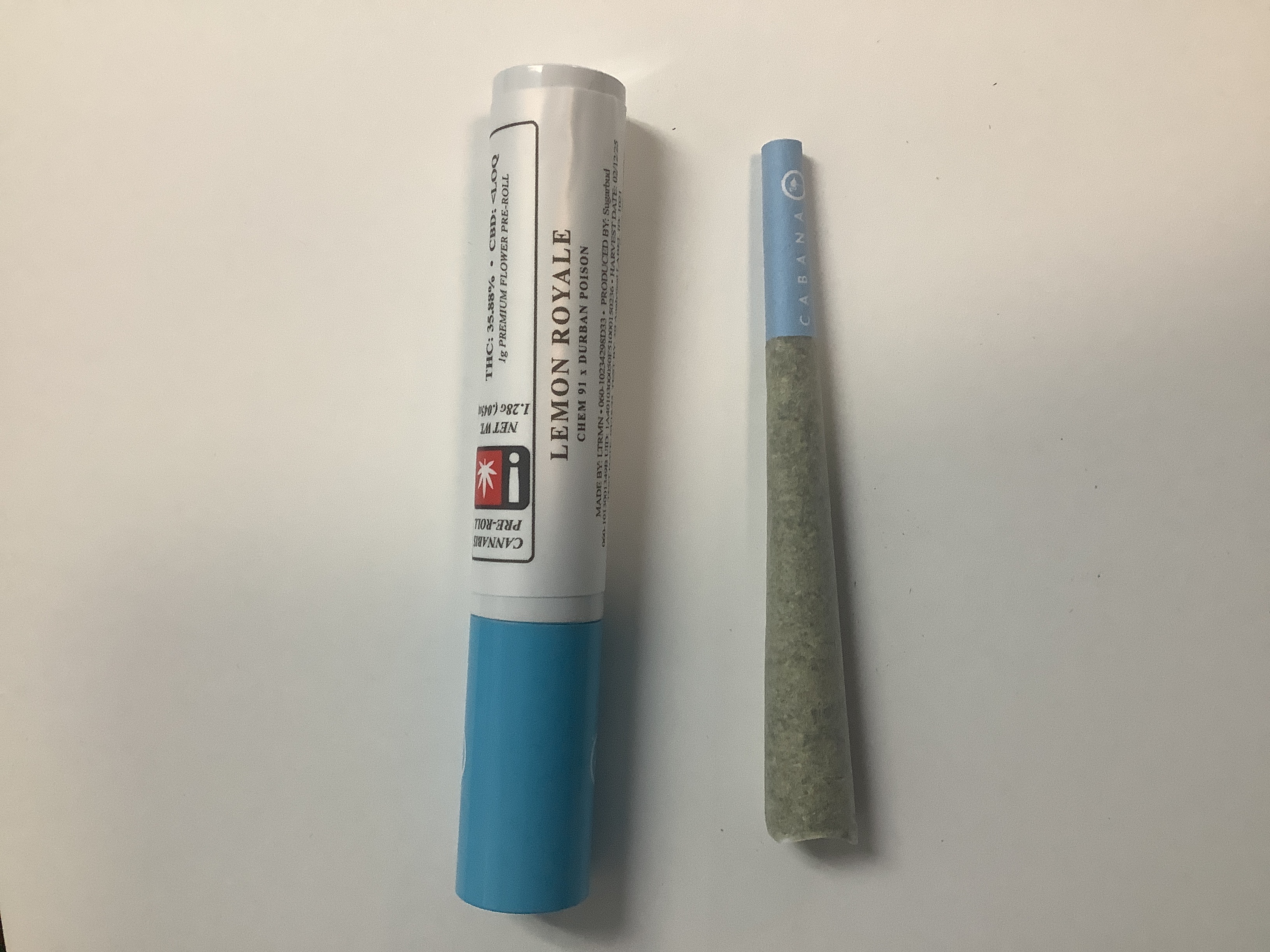 Photograph of product: Cabana | LEMON ROYALE Preroll | 1g