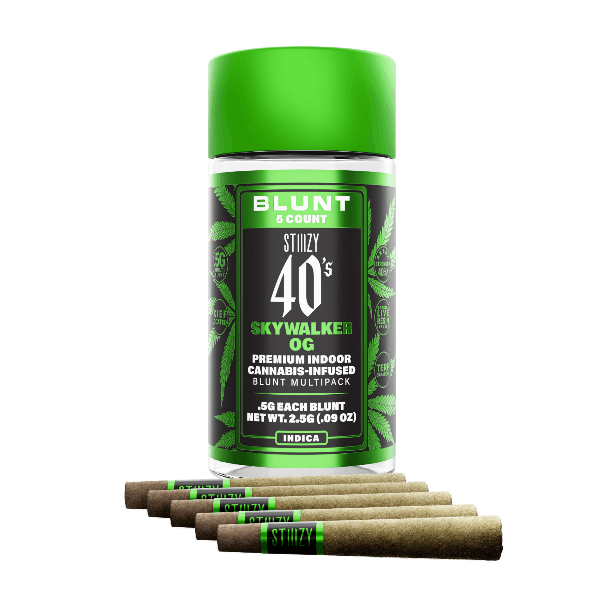 Photograph of product: Stiiizy 40's Skywalker OG 2.5g 5pk Blunts