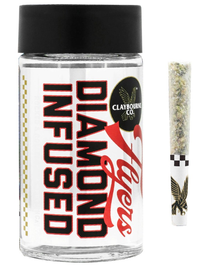 Photograph of product: Claybourne Co. Peach Pie Infused Pre-Rolls (5pk)