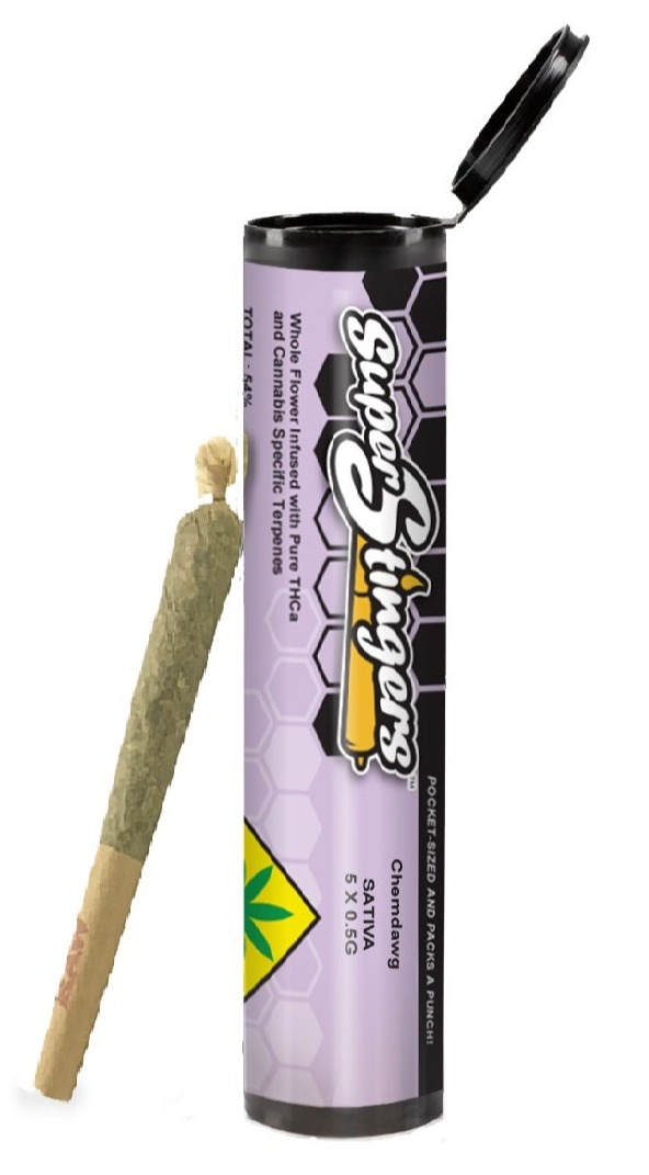 Photograph of product: Stingers - White Widow Super Infused Joints 2pk