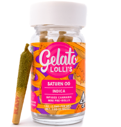 Photograph of product: Gelato Infused Mini Pre-Roll Pack Saturn OG 3g - 