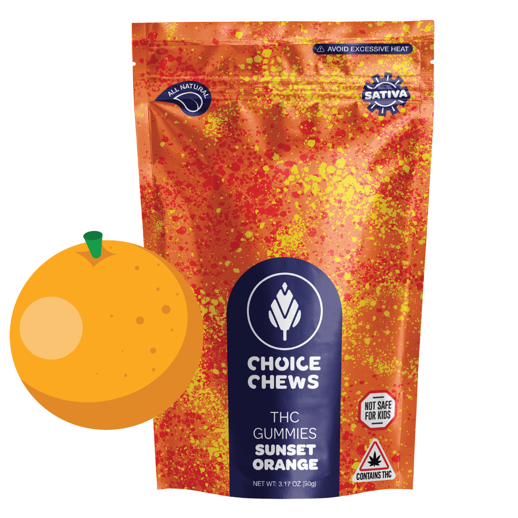 Photograph of product: Sunset Orange Oui'd Gummies | 100mg