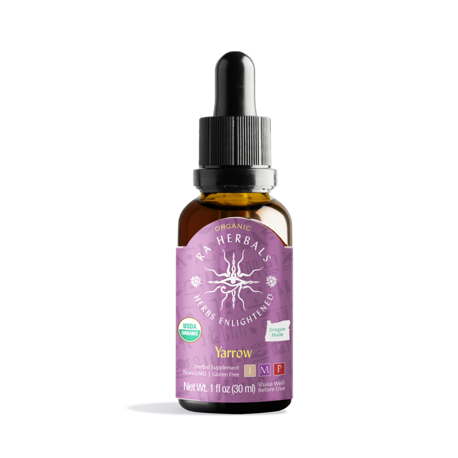 Photograph of product: Ra Herbals Certified Organic Yarrow Tincture