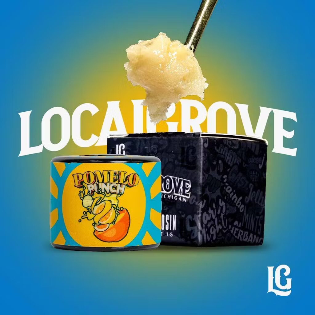 Photograph of product: Local Grove: Pomelo Punch Live au chocolat Rosin 1G