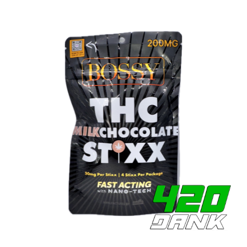 Photograph of product: Bossy - 200mg Stixx - Milk Chocolate