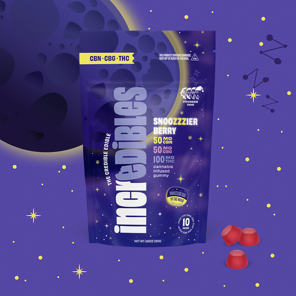 Photograph of product: 2:1:1 Snoozzzierberry + CBN + CBG | Gummies | 10 pack | 100mg TH-oui / 50mg CBN / 50mg CBG