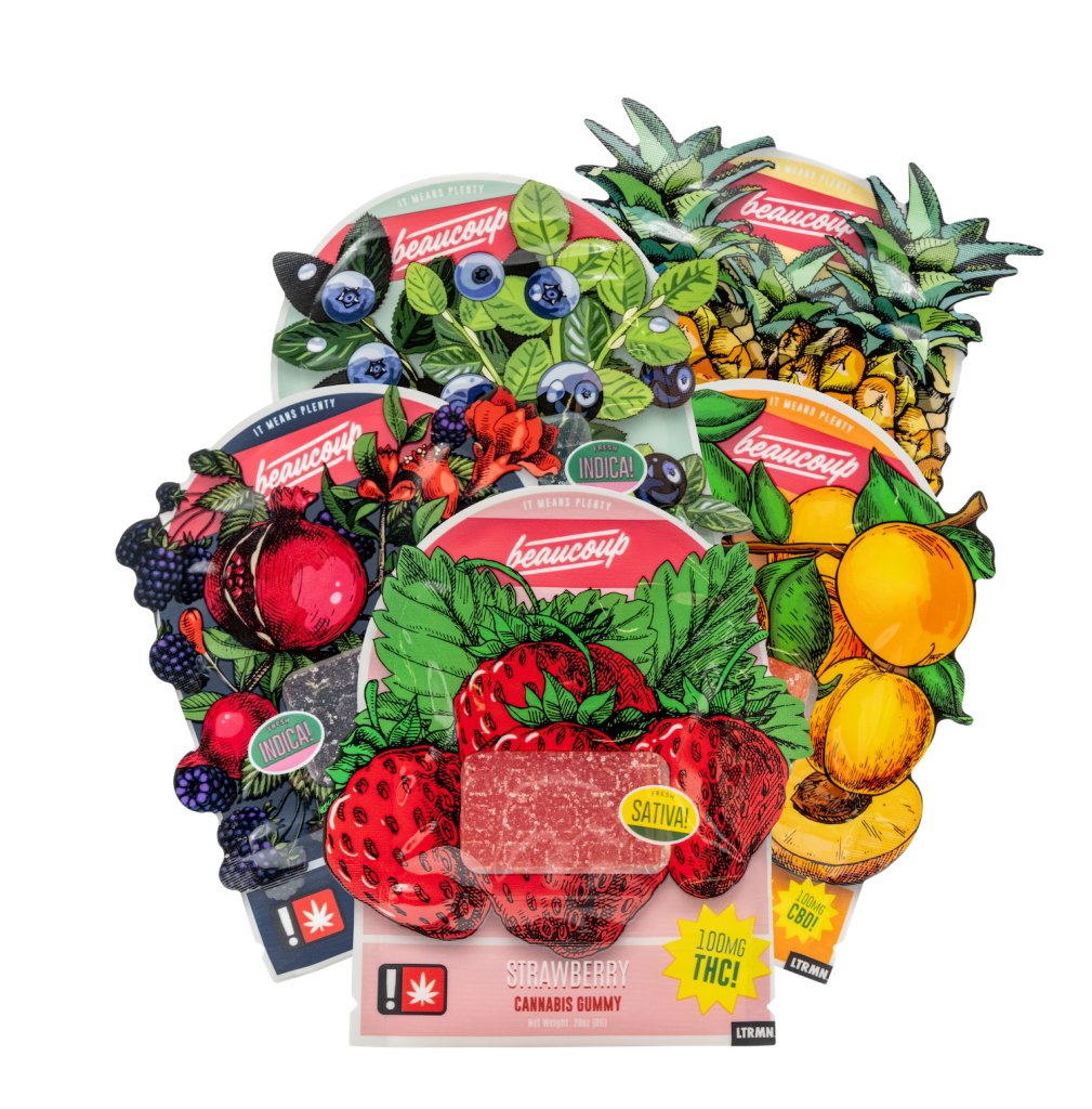 Photograph of product: Peach 1:1- 100mg-Beaucoup Gummies