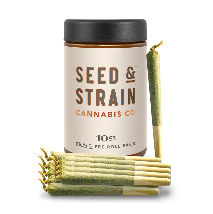 Photograph of product: Seed & Strain - Preroll Pack (10 x - Clementine Punch (S)
