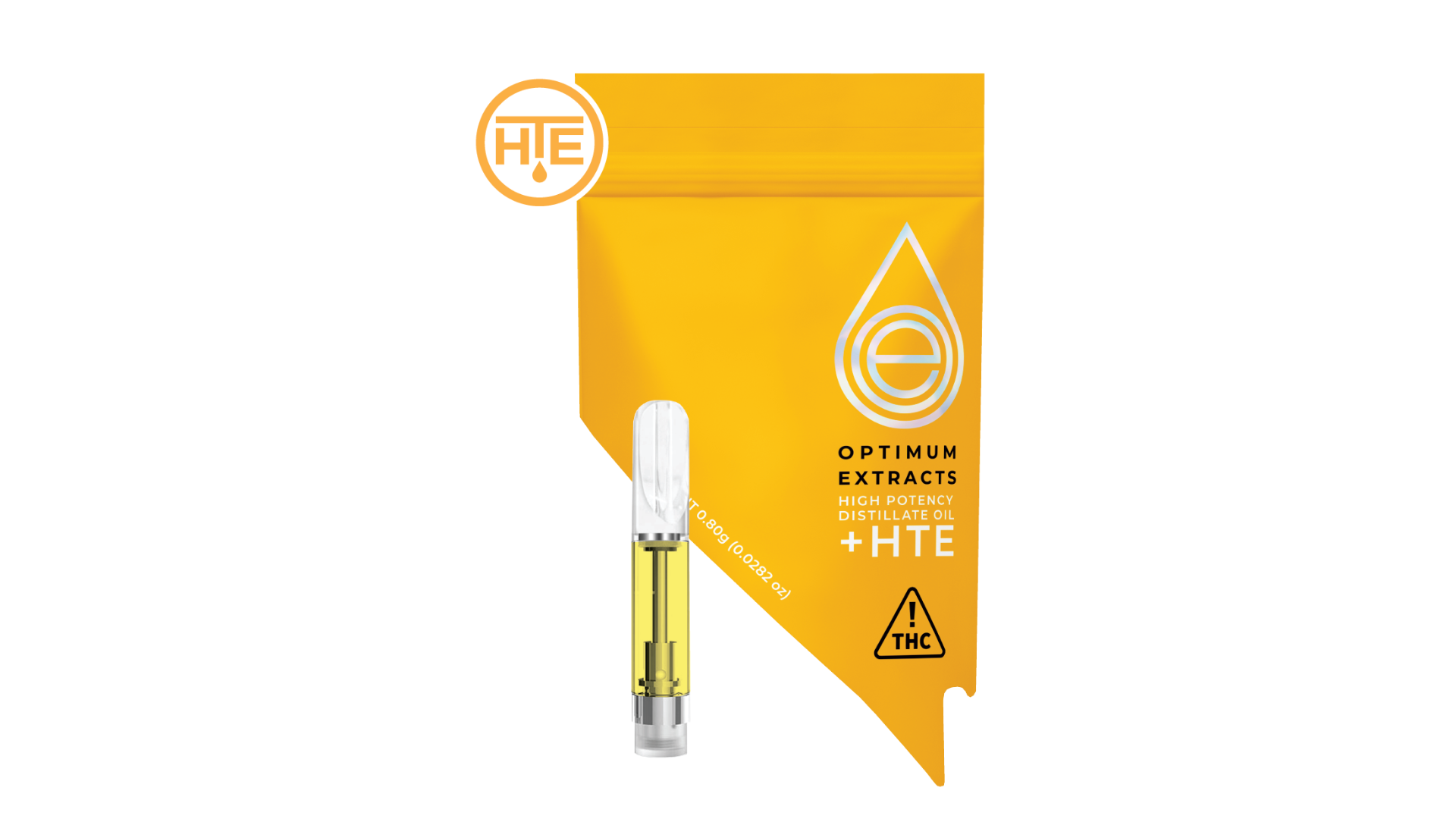 Photograph of product: Optimum Extracts HTE Cartridge Strawberry Diesel .8g