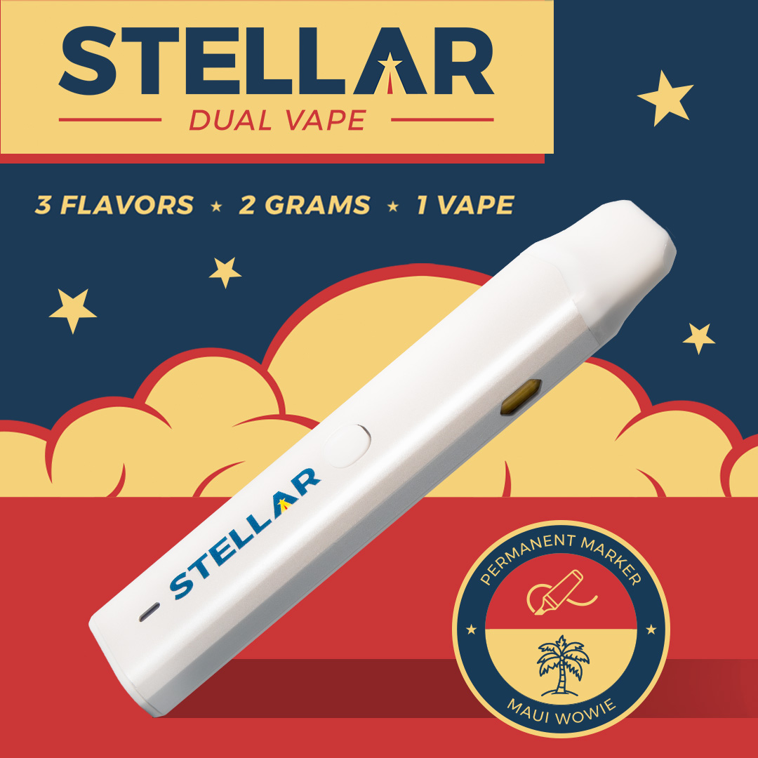 Photograph of product: Permanent Marker x Maui Wowie | Disposable | Dual Vape | 2g