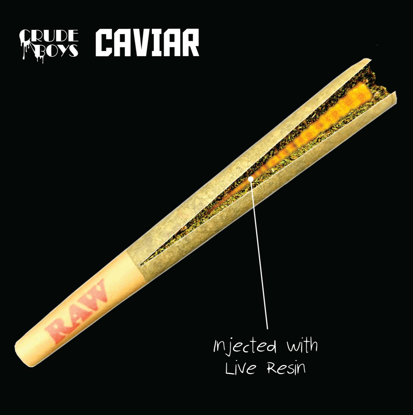 Photograph of product: Crude Boys Funky Monkey 1.2g Caviar Pre-Roll