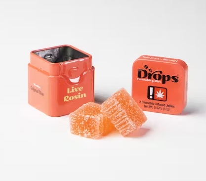 Photograph of product: Drops | Watermelon Rosin Jellies   100 Mg   2 Pack