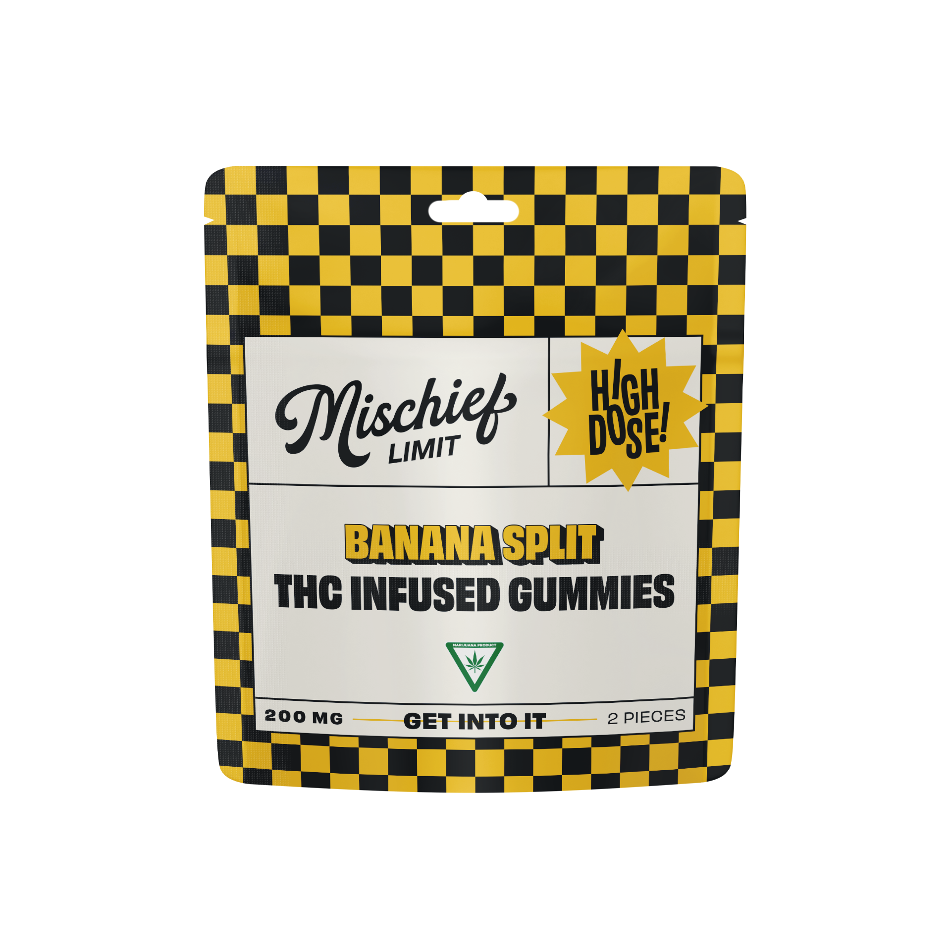 Photograph of Product: Mischief | Banana Split | Gummies | 200mg