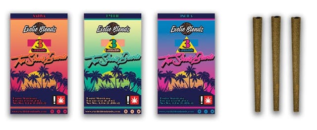 Photograph of product: Exotic Blends | Lemon Cherry Runtz 3pck Blunts - 