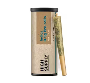 Photograph of product: HIGH SUPPLY Pre-Roll 2.5g: Kush Mints 5pk