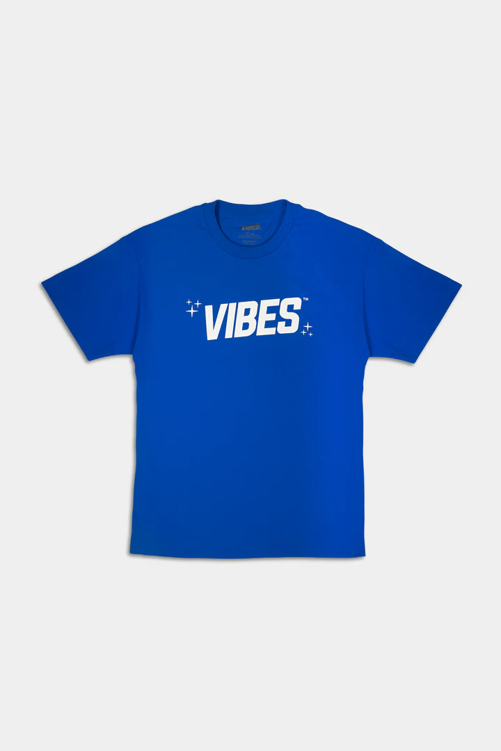 Photograph of product: VIBES - White Logo Blue Tee | 2XL