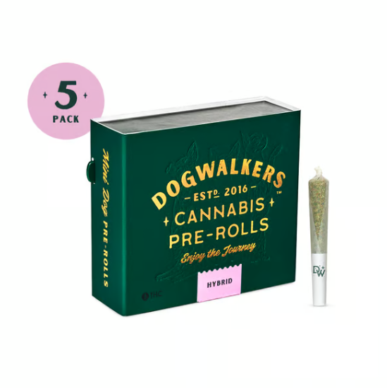 Photograph of product: Dogwalkers Pre-Roll Rose Gold Runtz (H) 5pk