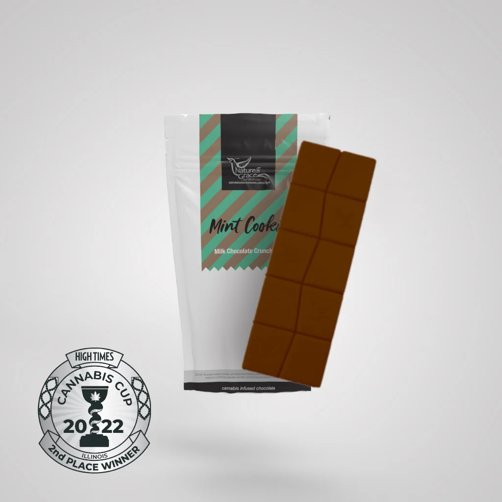 Photograph of product: NGW Chocolate Bar 100mg: Mint Cookie