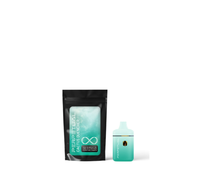 Photograph of product: Perpetual Cactus Quencher Cloudburst 1g Disposable